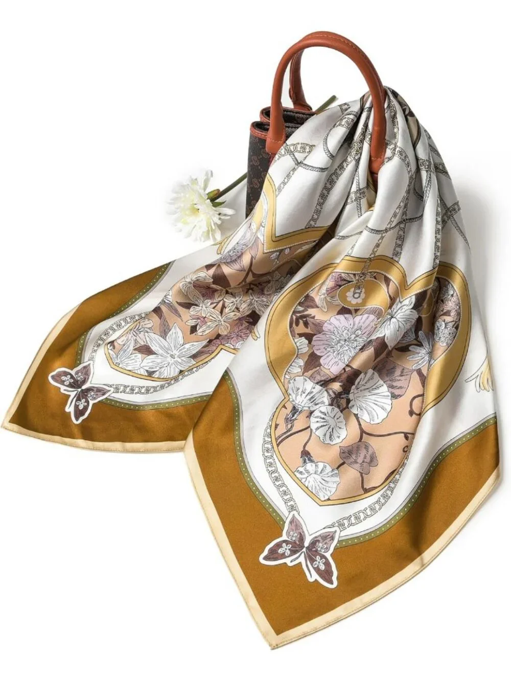 Luxurious 100% Mulberry Silk Scarf - 35